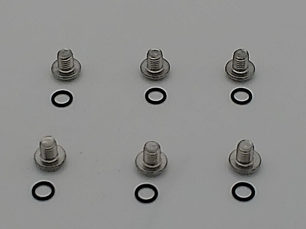 M5 x 6mm Button Head Screw Stainless Steel A4 (Grease Channel Screw with O-Ring)(Pack of 6)